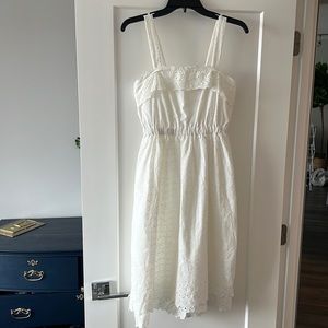 Madewell eyelet tiered white dress